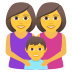 👩‍👩‍👦 family: woman, woman, boy display on JoyPixels